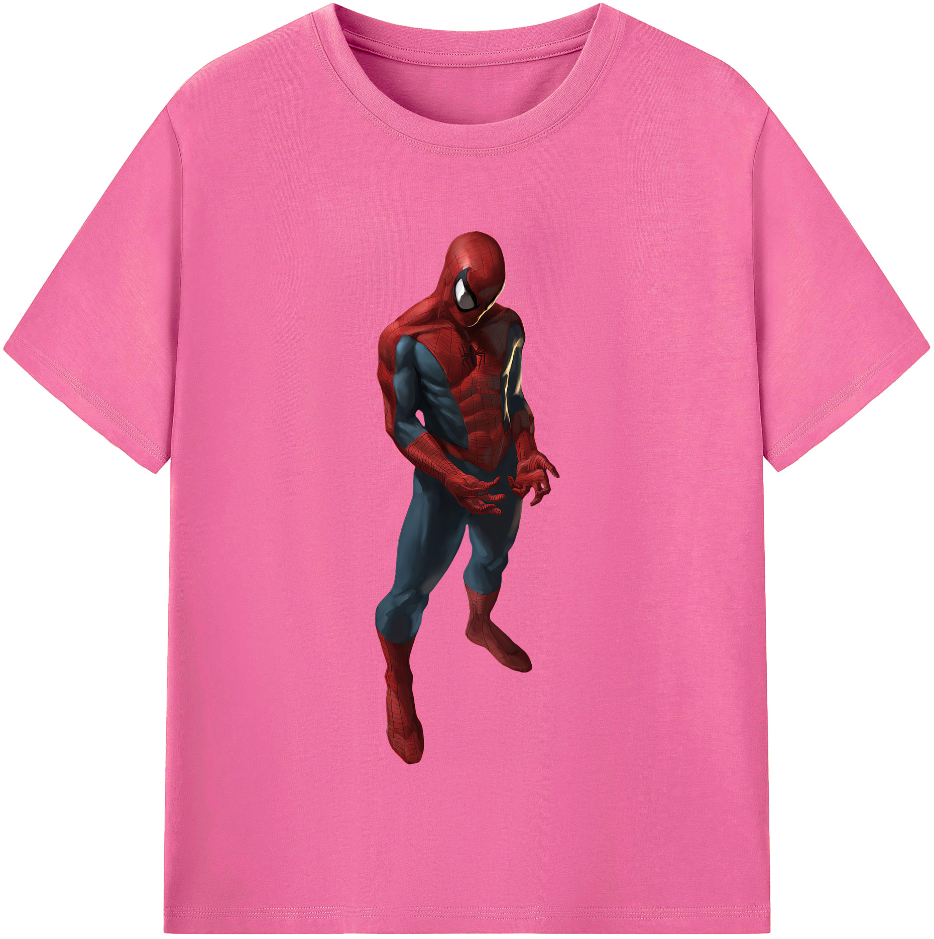 （画像用） Spider Man スパイダーマン レディースカジュアルプリントTシャツ（綿100％）